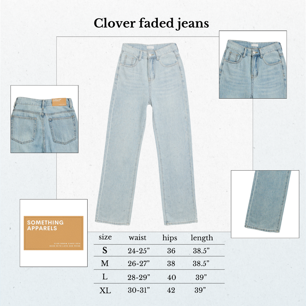 SOMETHING CLOVER FADED JEANS