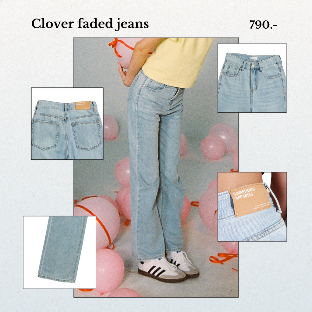 SOMETHING CLOVER FADED JEANS