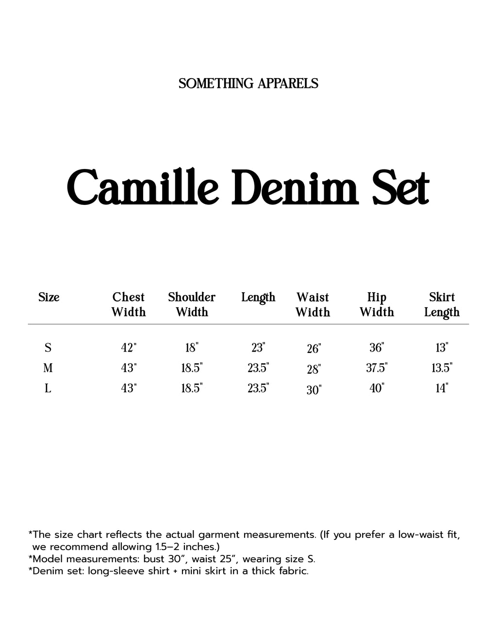 SOMETHING CAMILLE DENIM SET