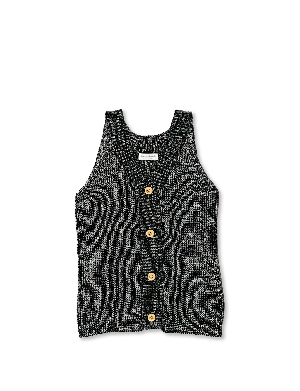 SOMETHING IRIS KNIT VEST (BLACK)