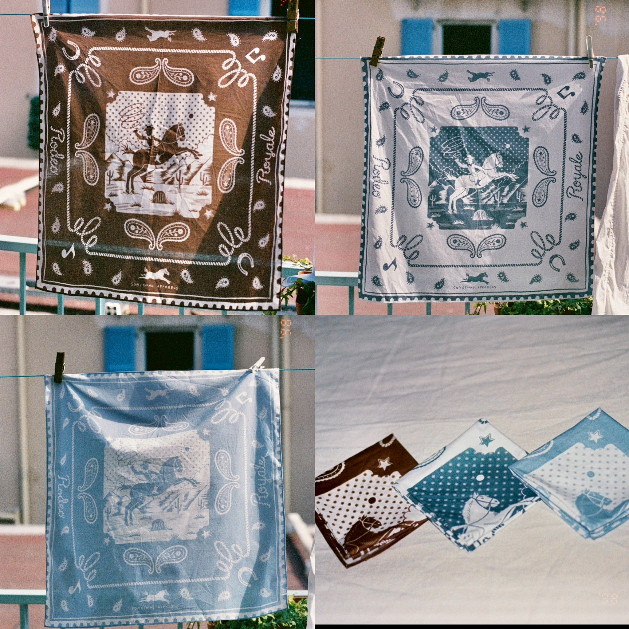 SOMETHING RODEO BANDANA SCARF (COYOTE TRAIL WHITE)