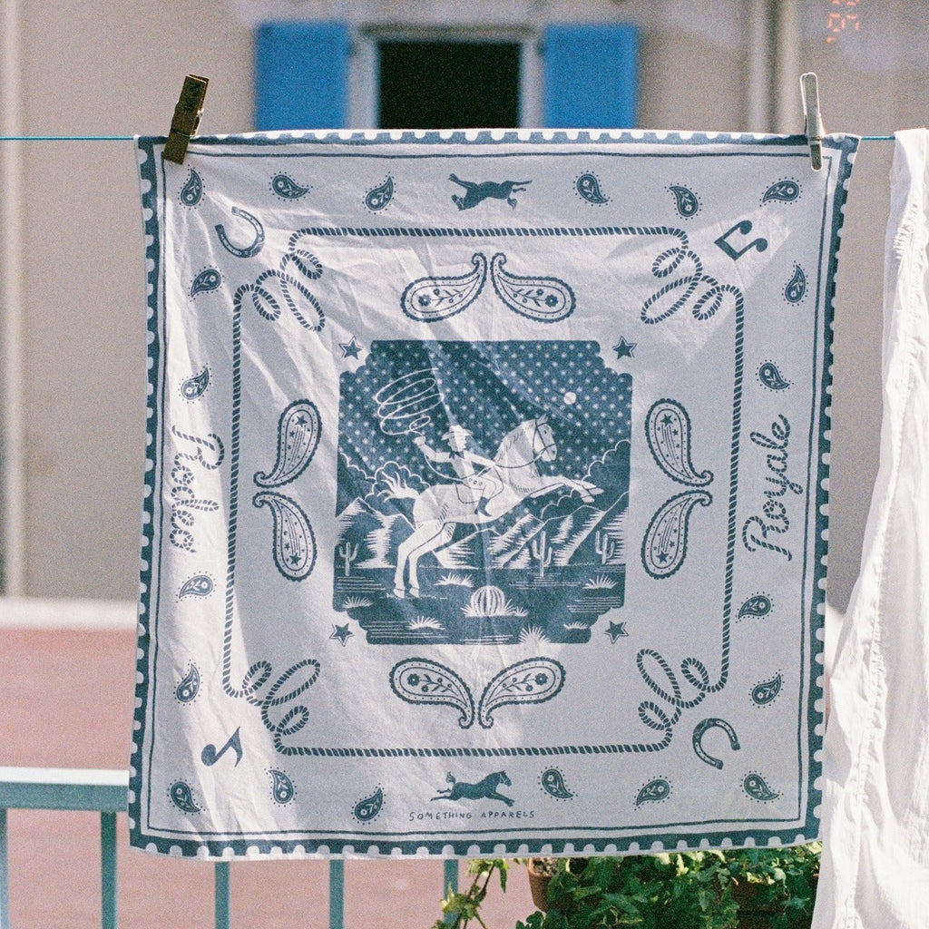 SOMETHING RODEO BANDANA SCARF (COYOTE TRAIL WHITE)
