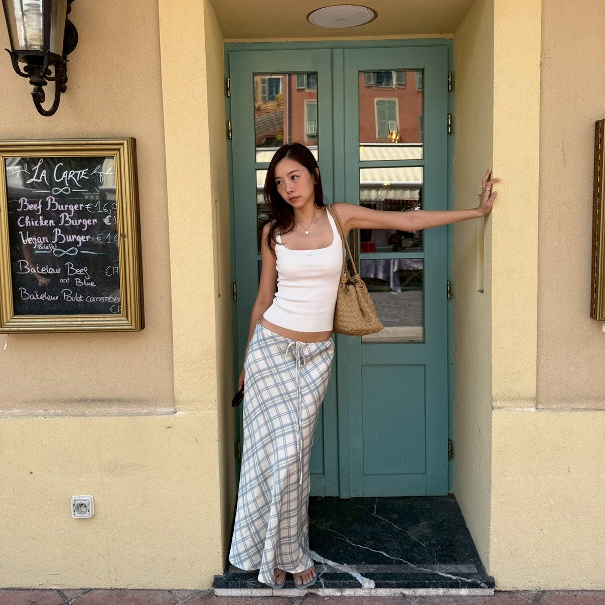 SOMETHING BUTTER CREAM KNIT CAMI