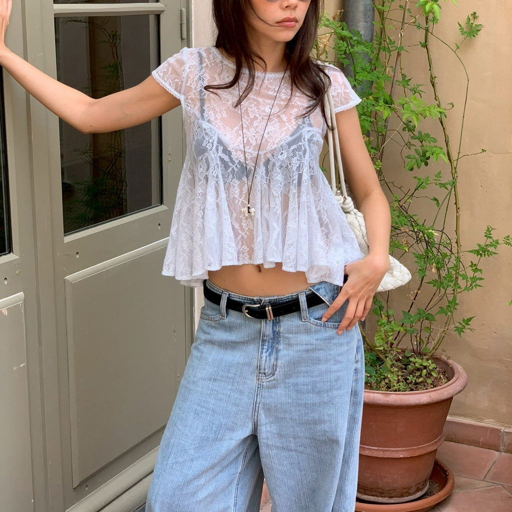 SOMETHING CAMILA LACE TOP