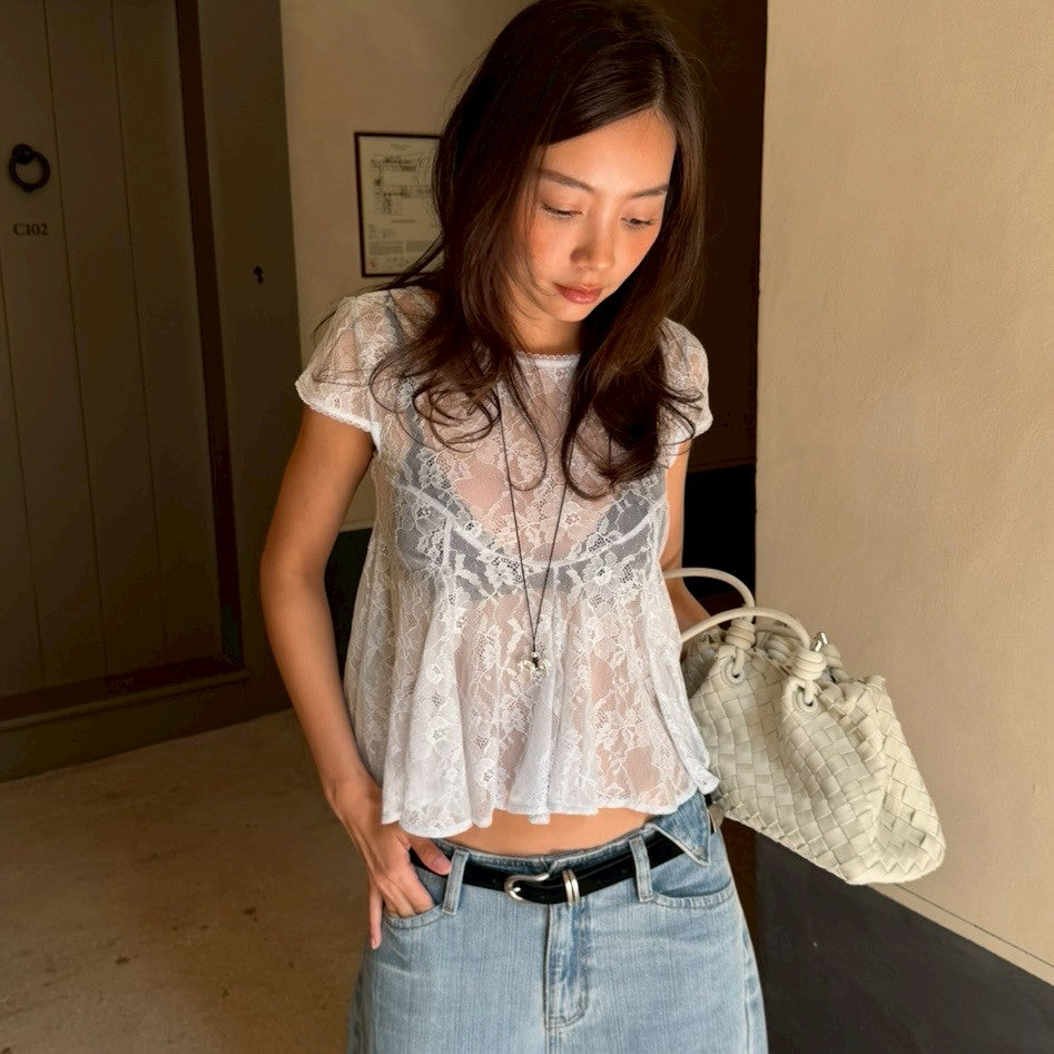SOMETHING CAMILA LACE TOP