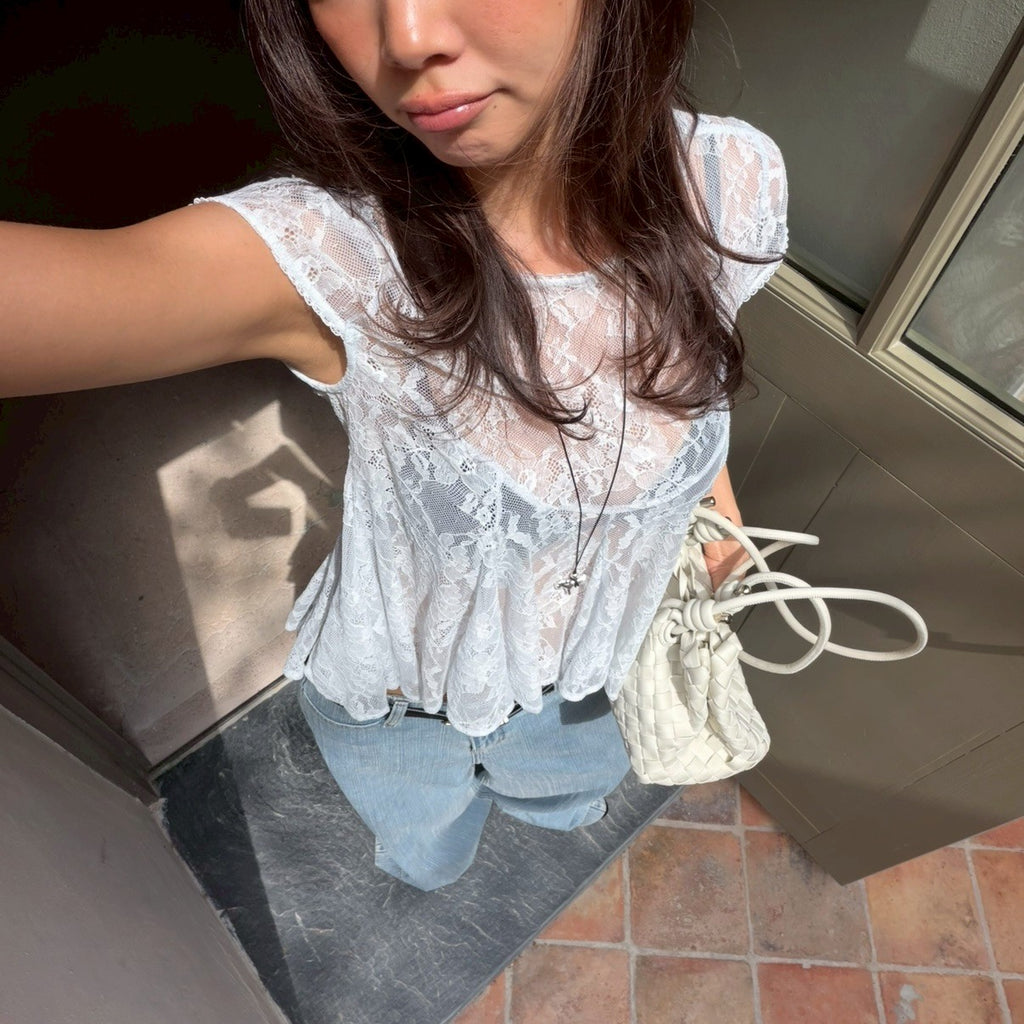 SOMETHING CAMILA LACE TOP