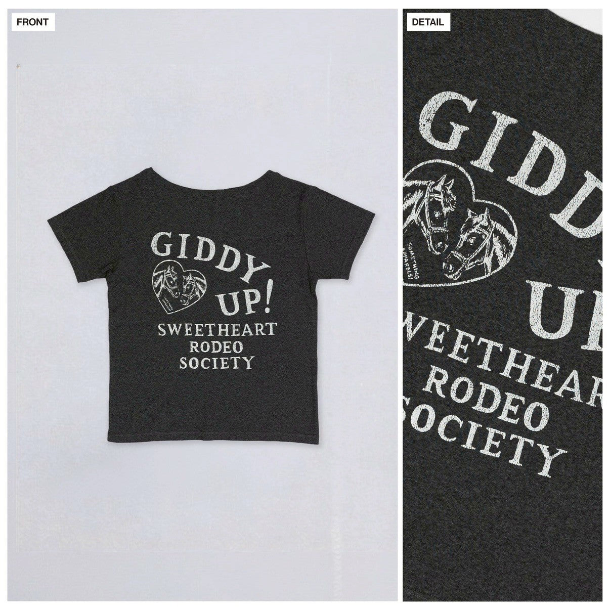 SOMETHING GIDDY UP TEE (CHARCOAL)