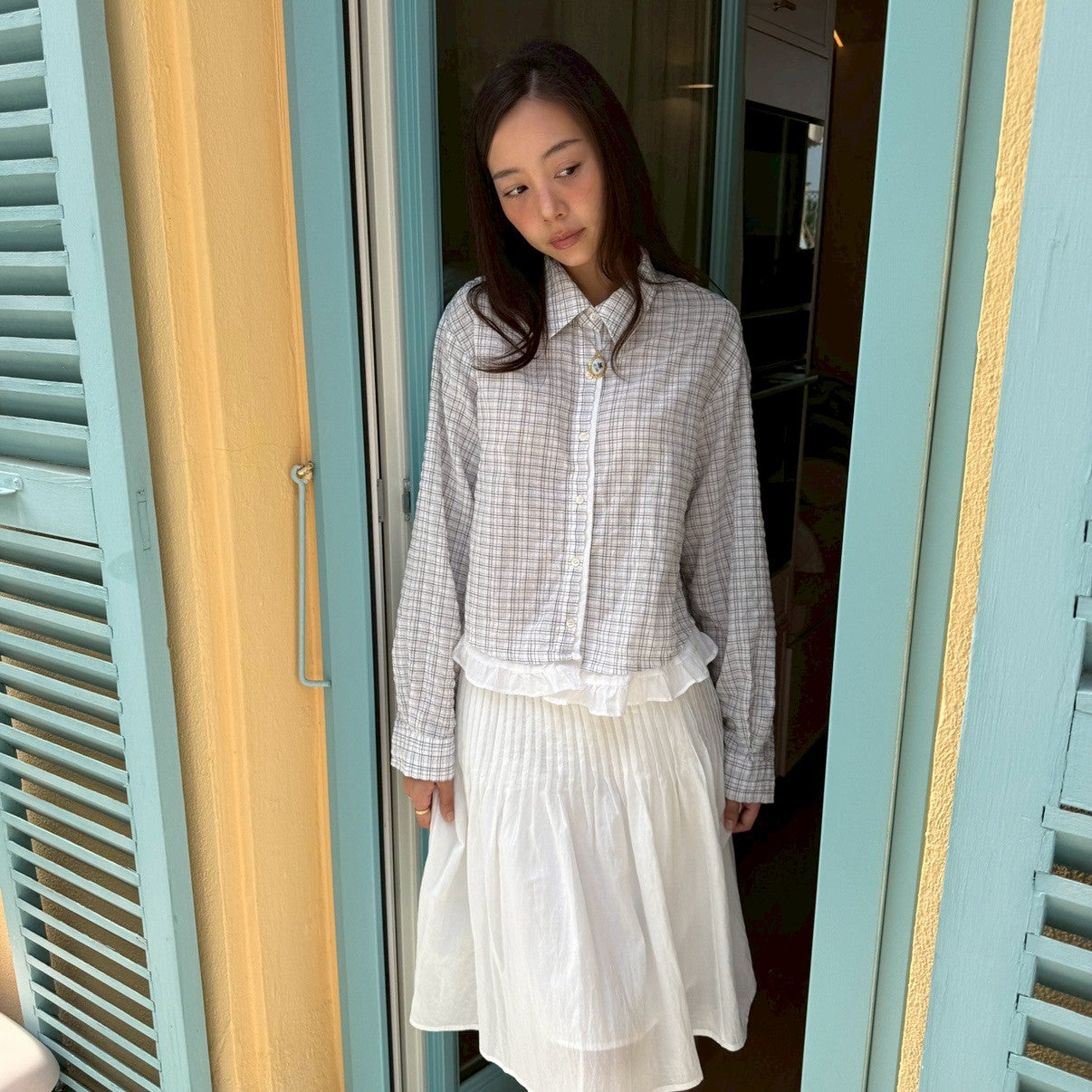 SOMETHING JANE RUFFLE SHIRT