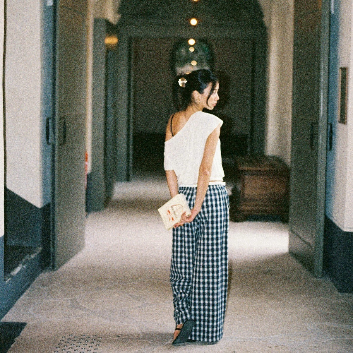SOMETHING NOAH GINGHAM PANTS