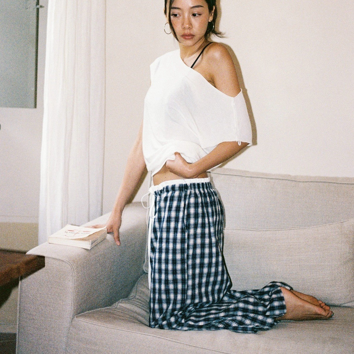 SOMETHING NOAH GINGHAM PANTS