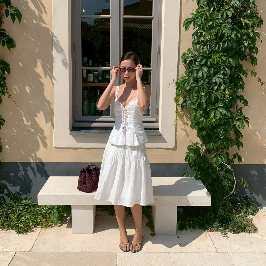 SOMETHING PERRY PLEATED SKIRT