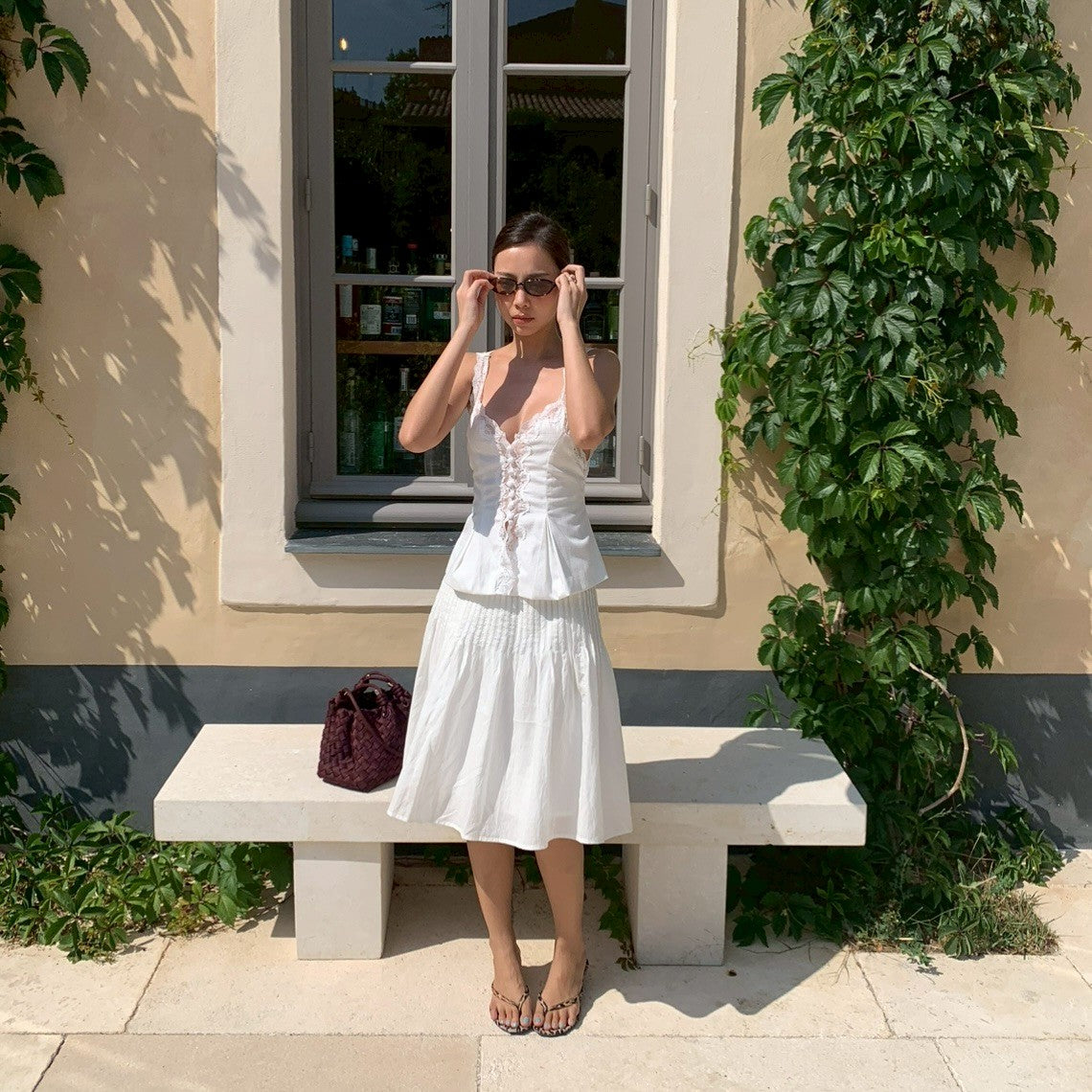 SOMETHING PERRY PLEATED SKIRT