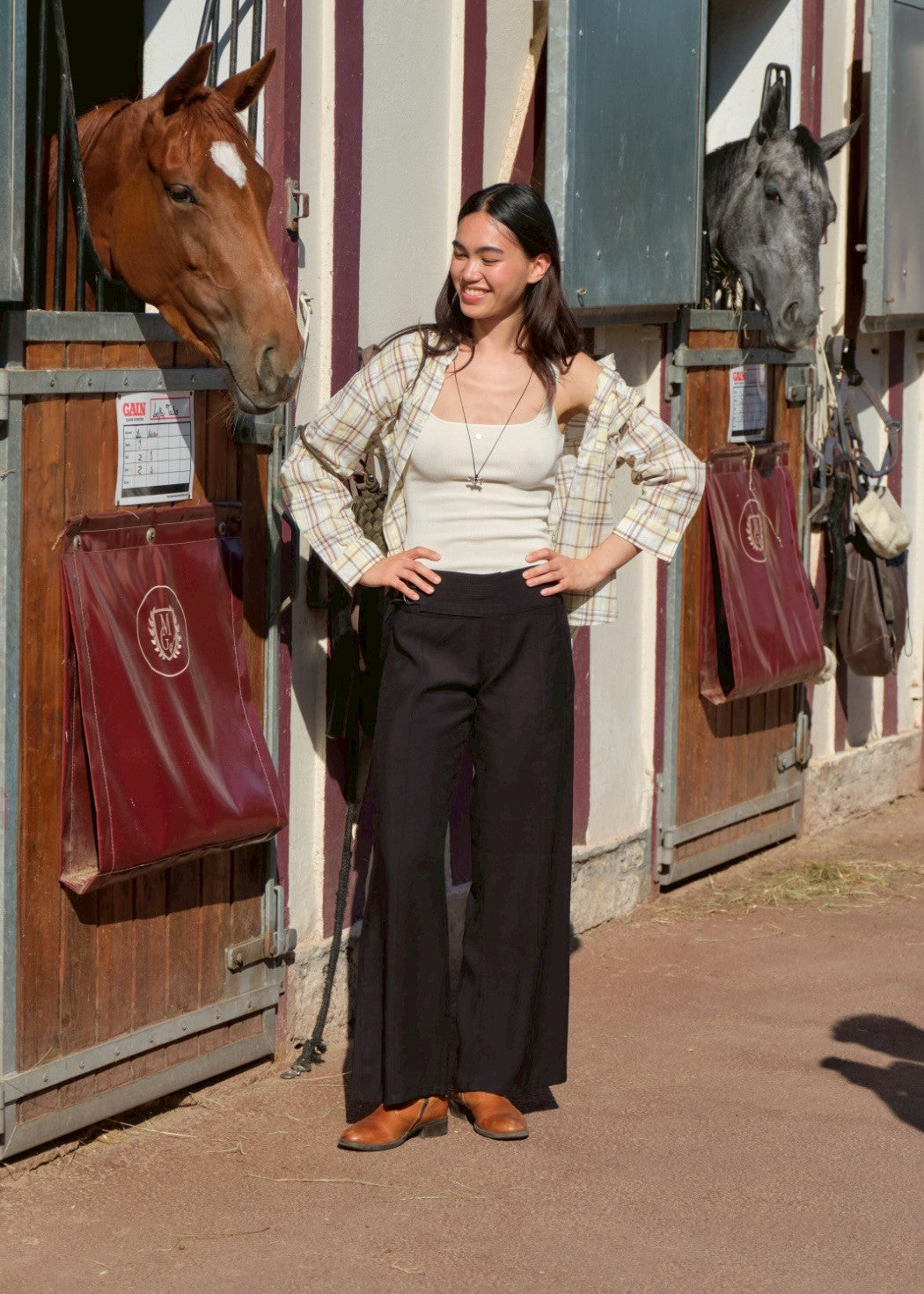 SOMETHING WAIST EDGE PANTS