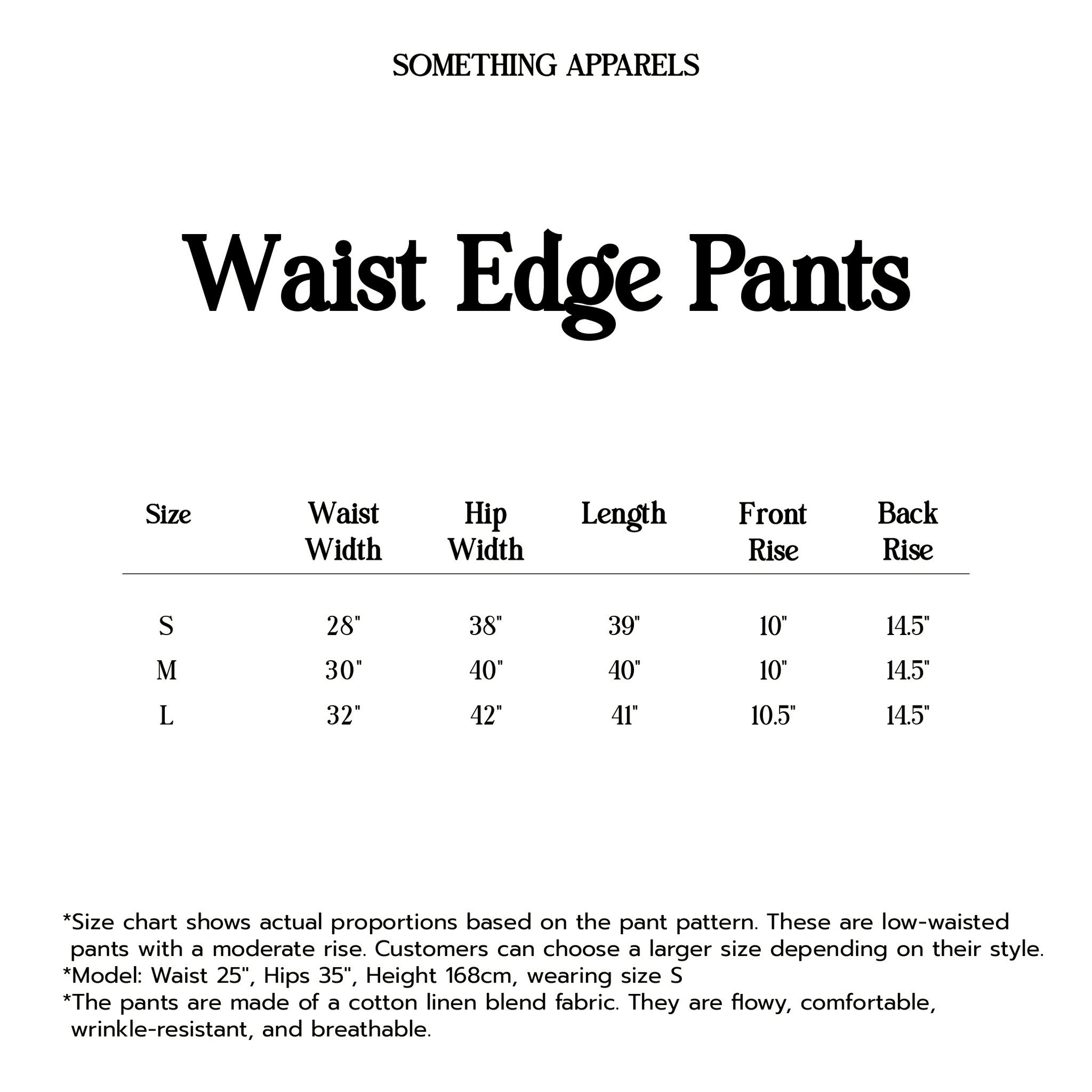 SOMETHING WAIST EDGE PANTS