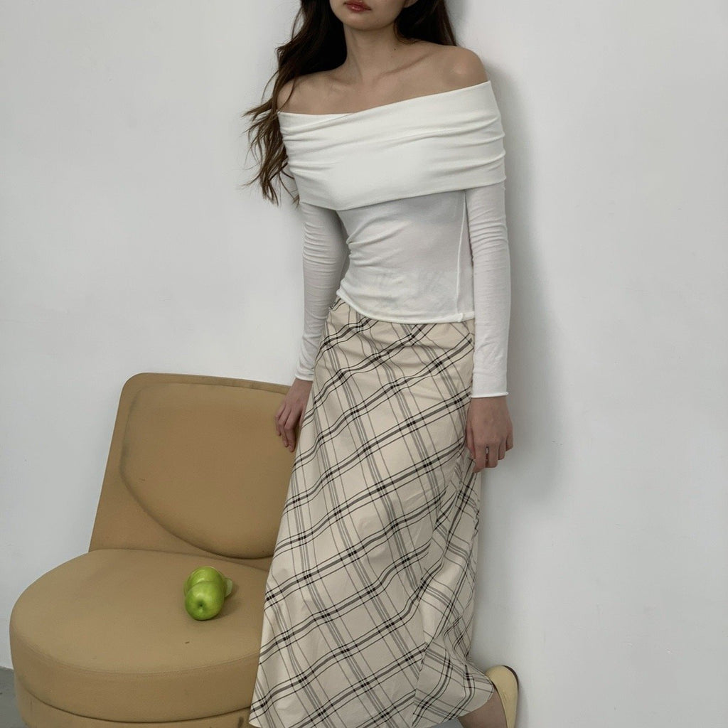 SOMETHING MARSHMALLOW WHIP OFF SHOULDER (WHITE)