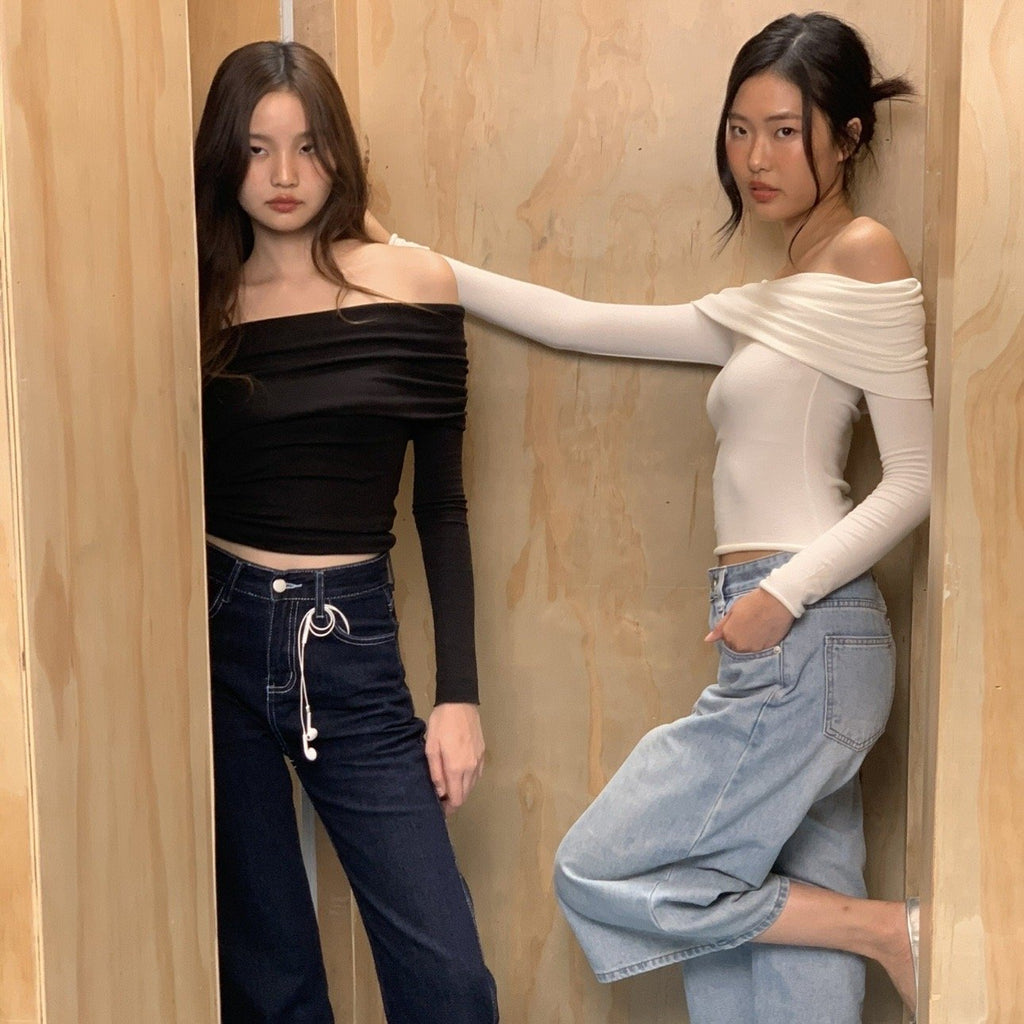 SOMETHING MARSHMALLOW WHIP OFF SHOULDER (WHITE)