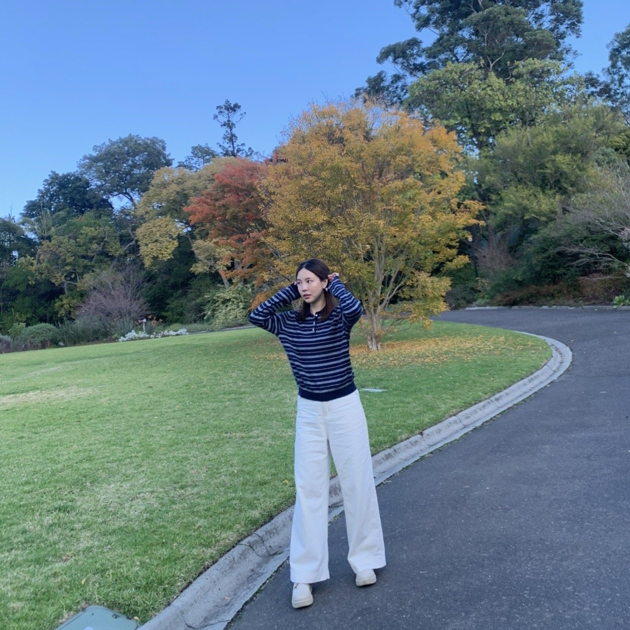 SOMETHING NAVY POLO STRIPE KNITS