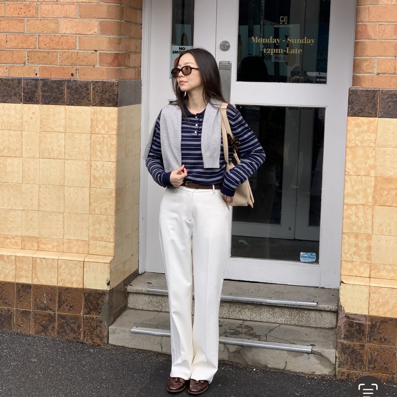 SOMETHING NAVY POLO STRIPE KNITS