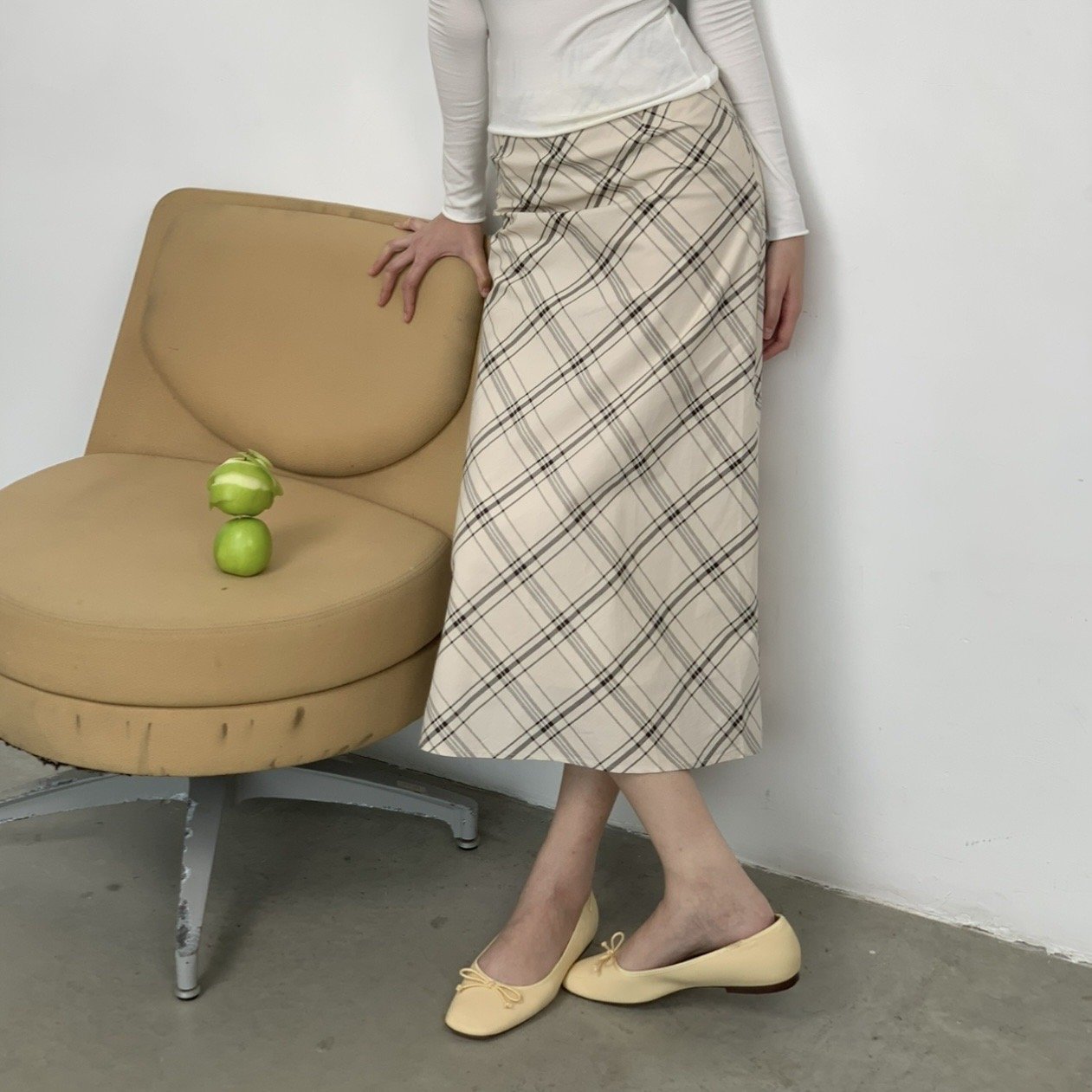 SOMETHING BUTTER TART MIDI SKIRT