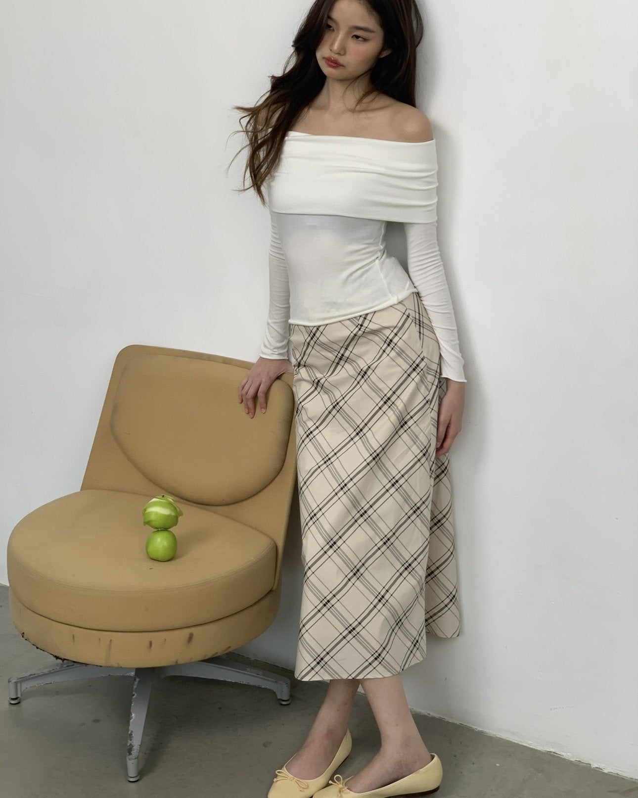 SOMETHING BUTTER TART MIDI SKIRT