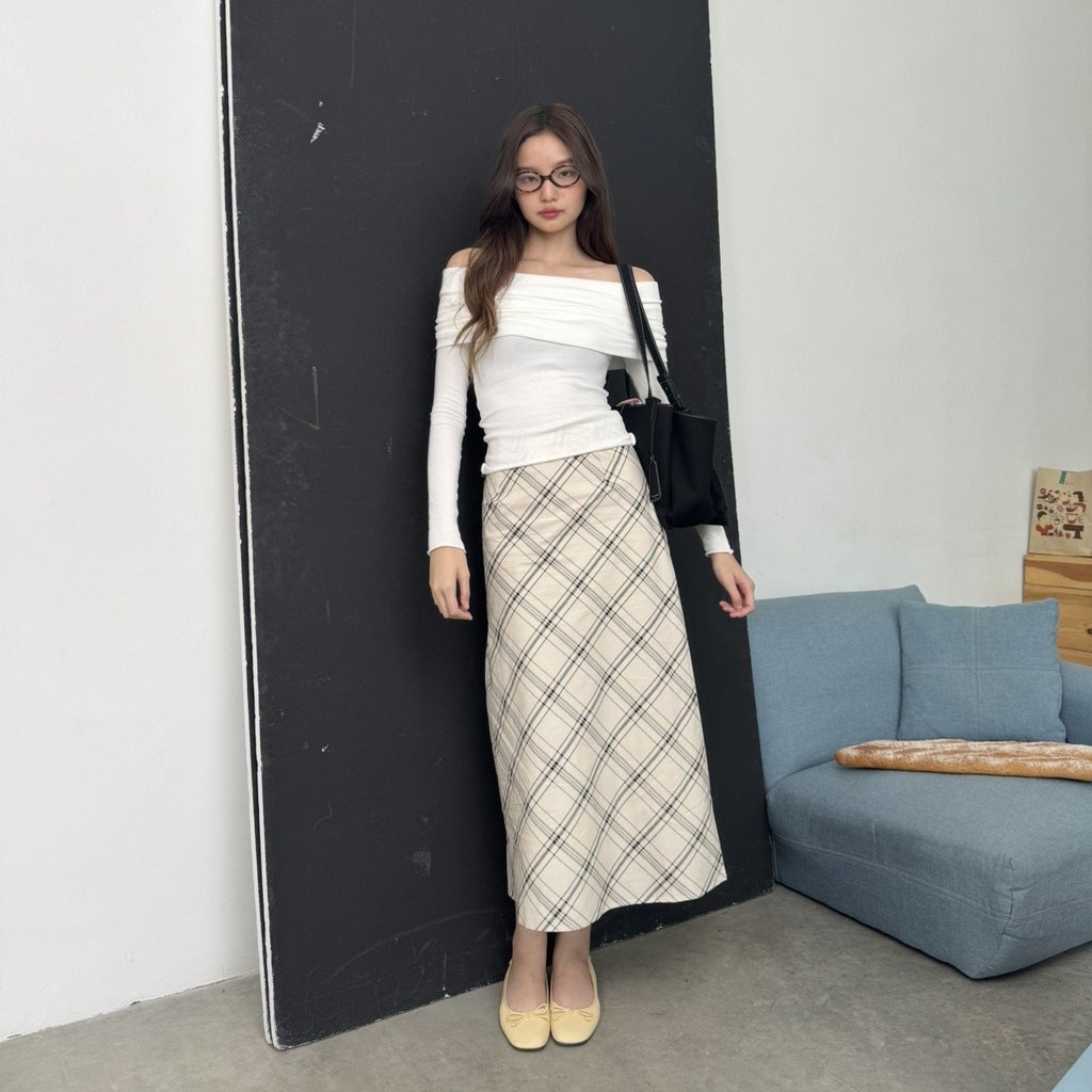 SOMETHING BUTTER TART MIDI SKIRT