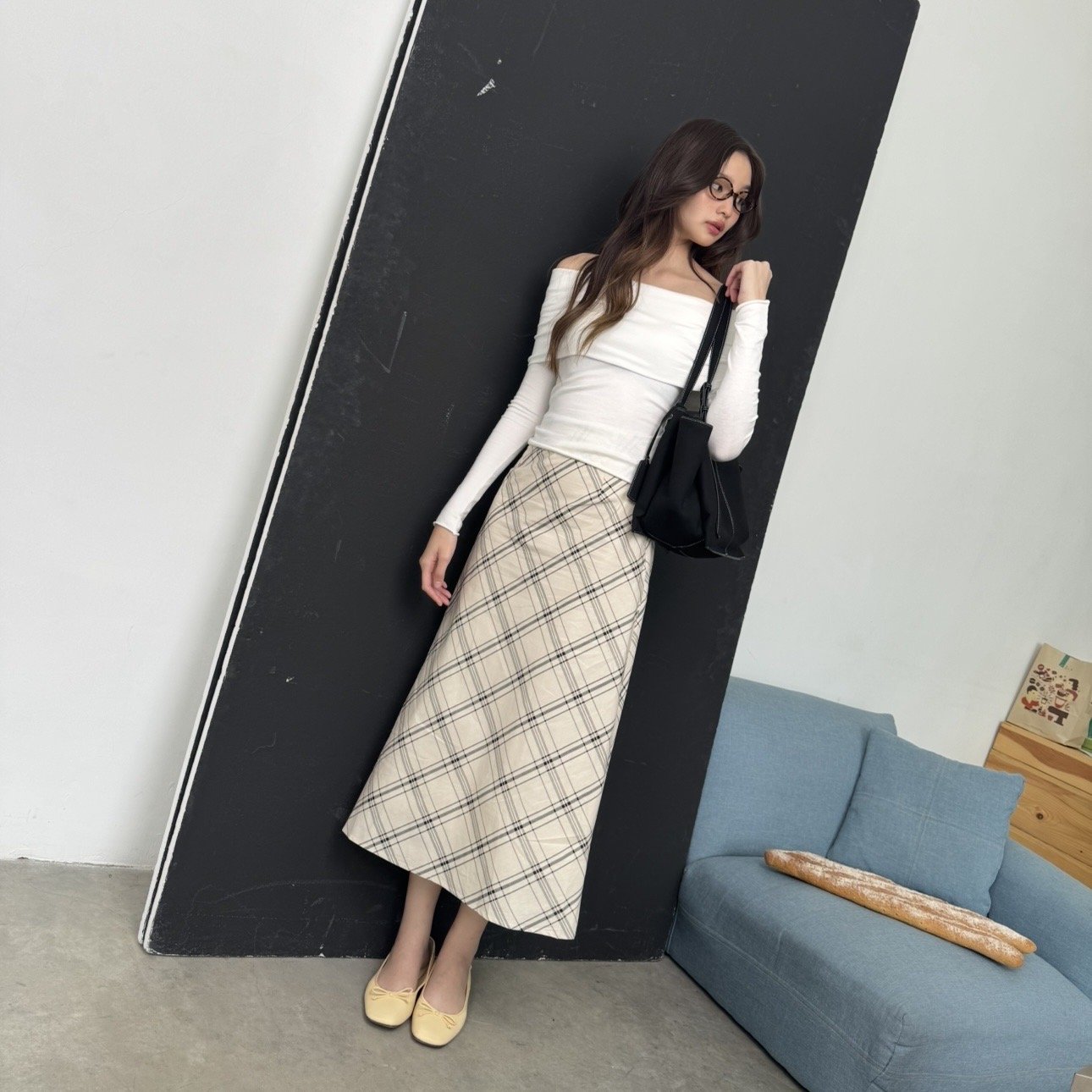 SOMETHING BUTTER TART MIDI SKIRT