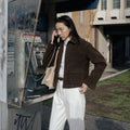 SOMETHING SUEDE KETCH JACKET (DARK CHESTNUT)