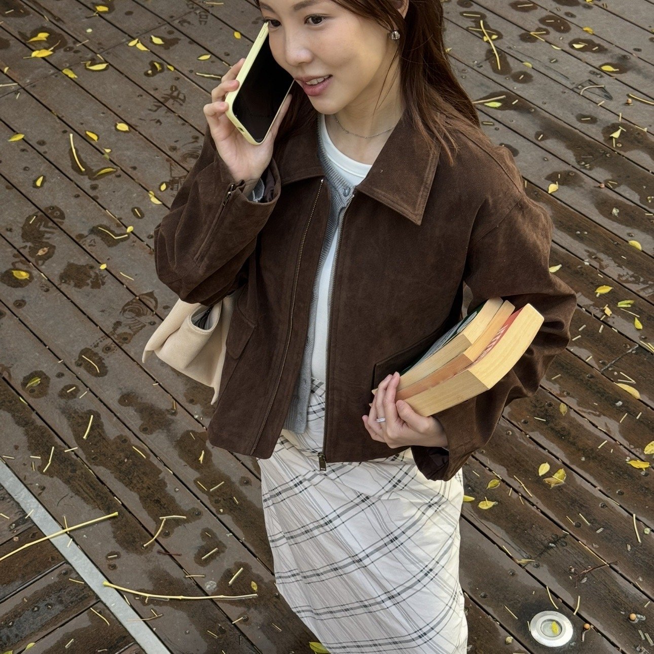 SOMETHING SUEDE KETCH JACKET (DARK CHESTNUT)