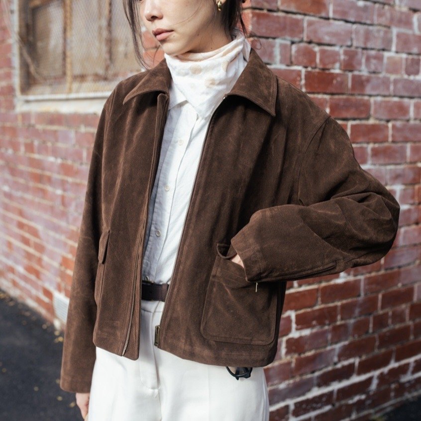 SOMETHING SUEDE KETCH JACKET (DARK CHESTNUT)