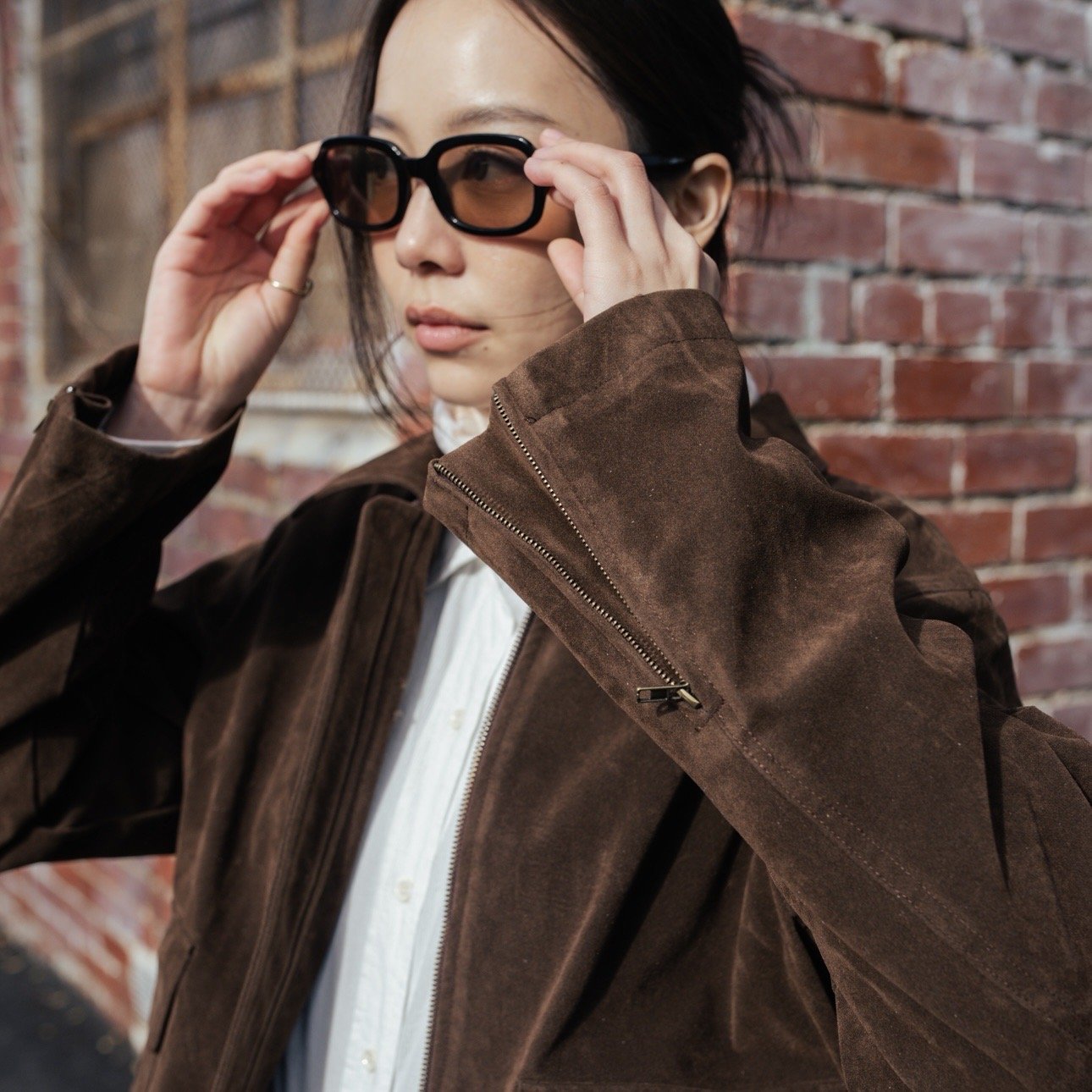 SOMETHING SUEDE KETCH JACKET (DARK CHESTNUT)