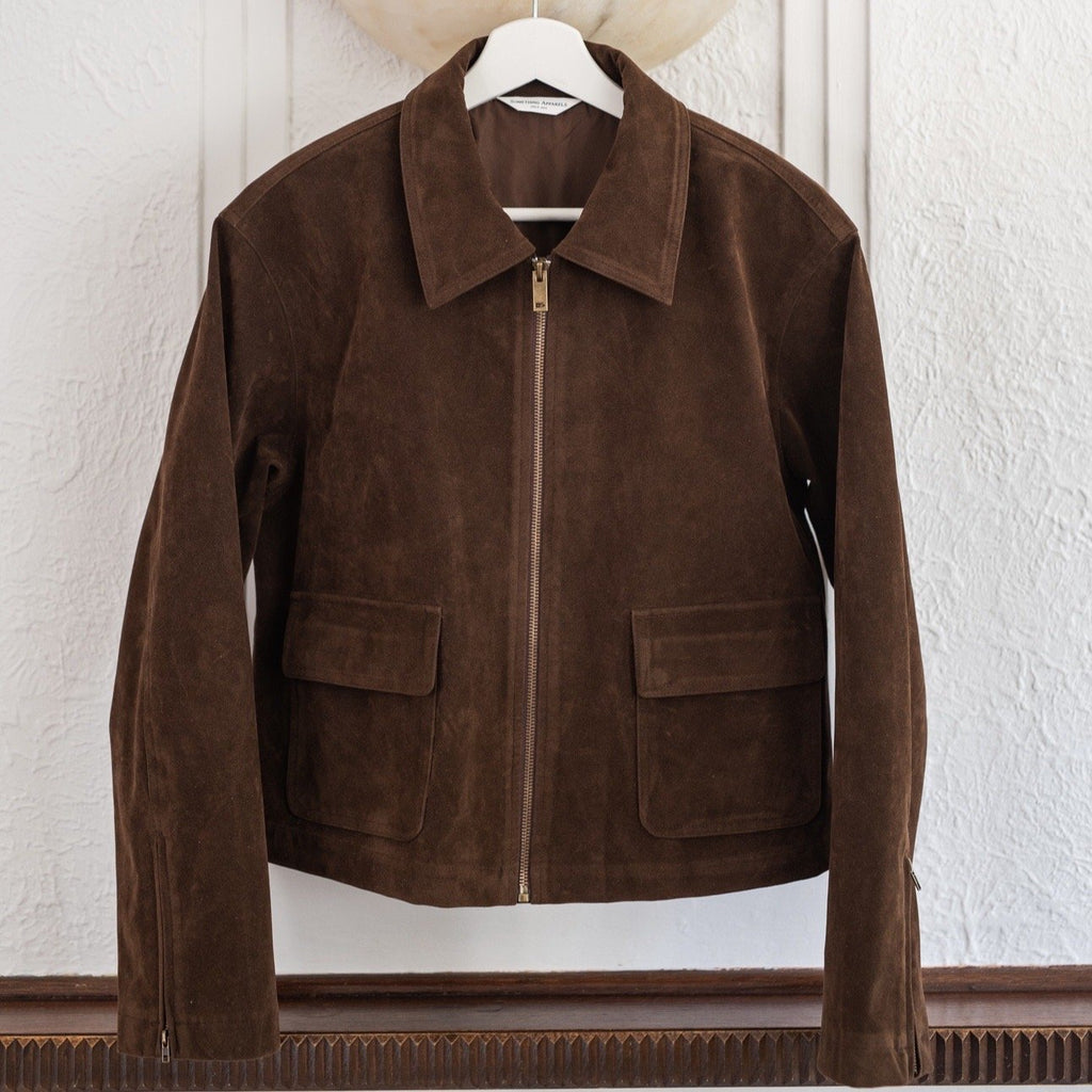 SOMETHING SUEDE KETCH JACKET (DARK CHESTNUT)