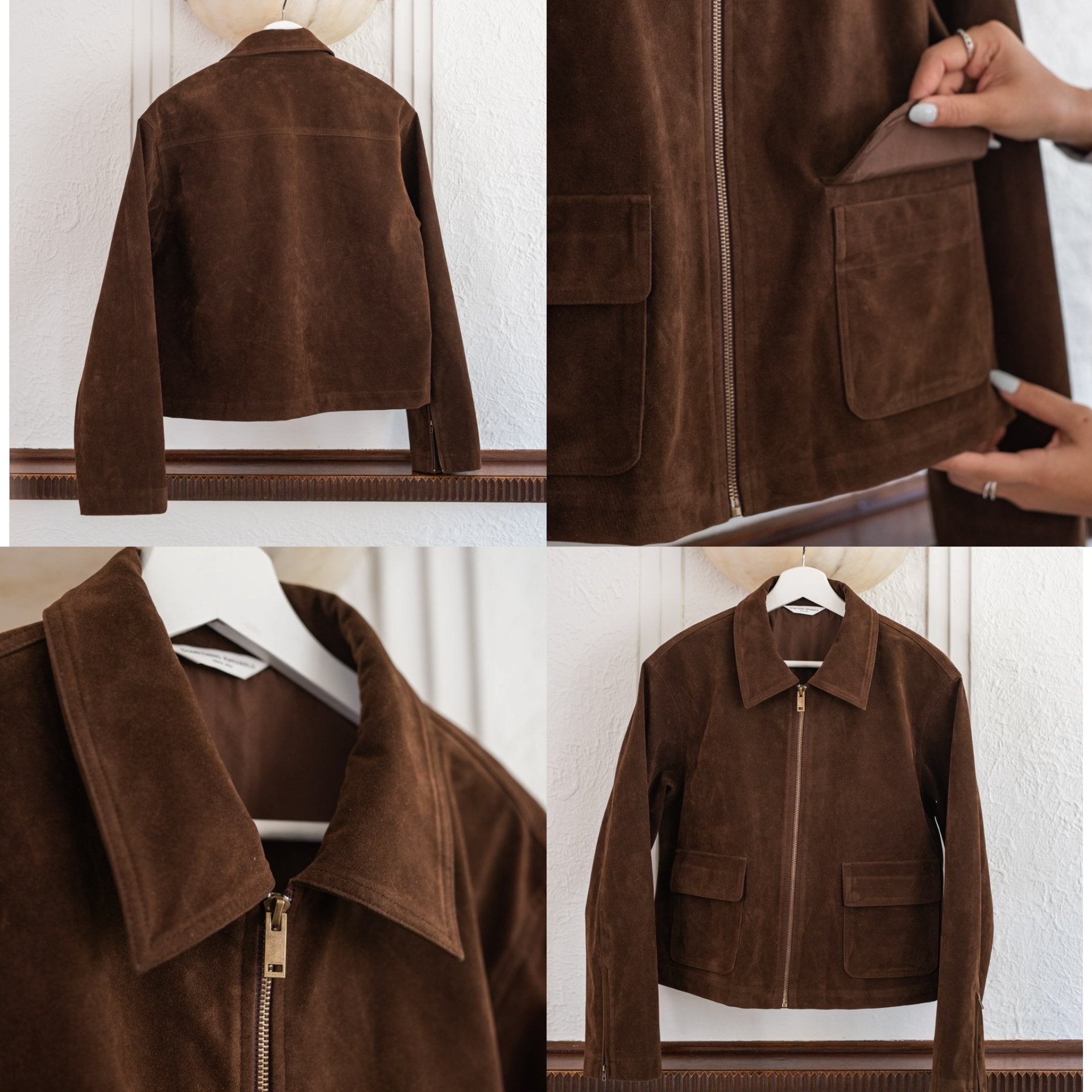 SOMETHING SUEDE KETCH JACKET (DARK CHESTNUT)