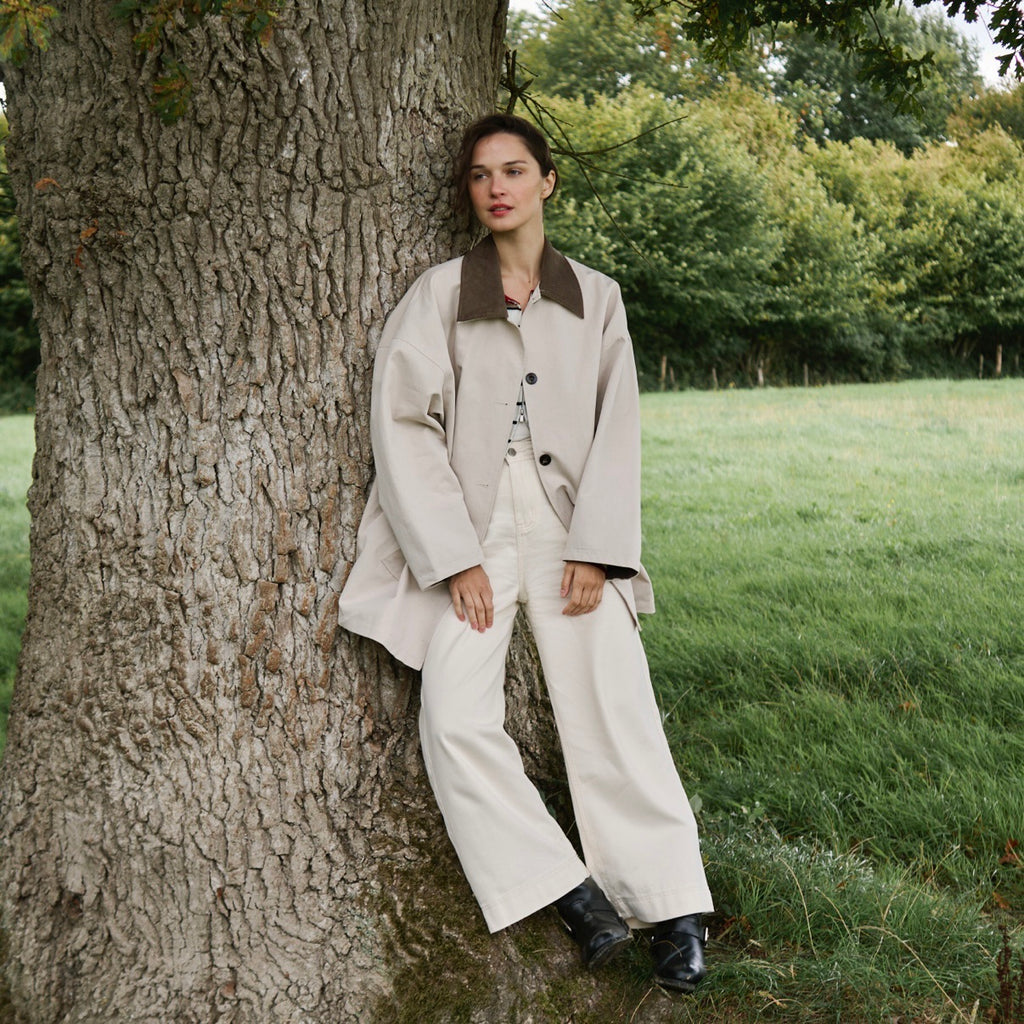 SOMETHING ALMOND COAT