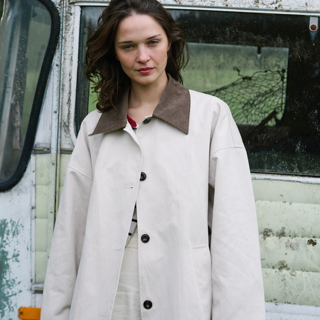 SOMETHING ALMOND COAT