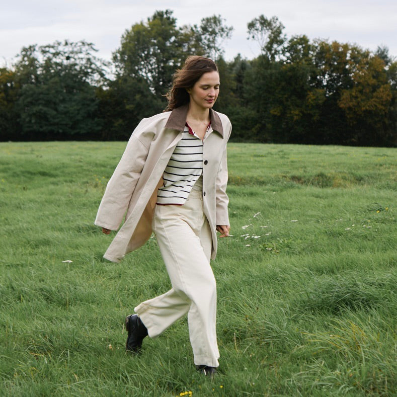 SOMETHING ALMOND COAT