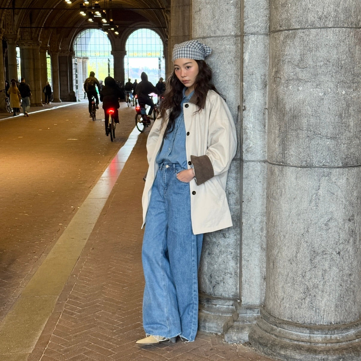 SOMETHING ALMOND COAT