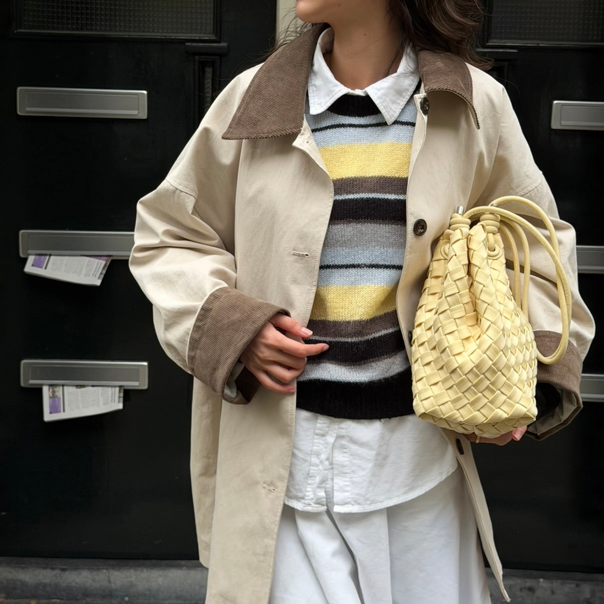 SOMETHING ALMOND COAT