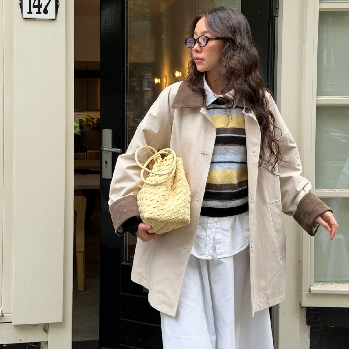 SOMETHING ALMOND COAT