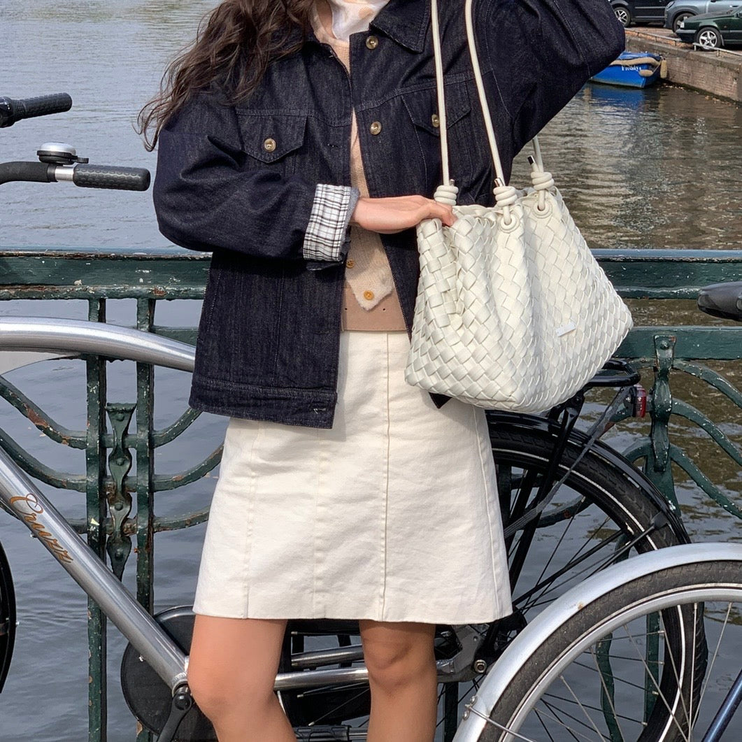 SOMETHING GINGHAM LINING DENIM JACKET