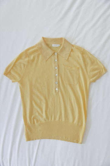 SOMETHING PREPPY POLO KNIT (BUTTER STICK)