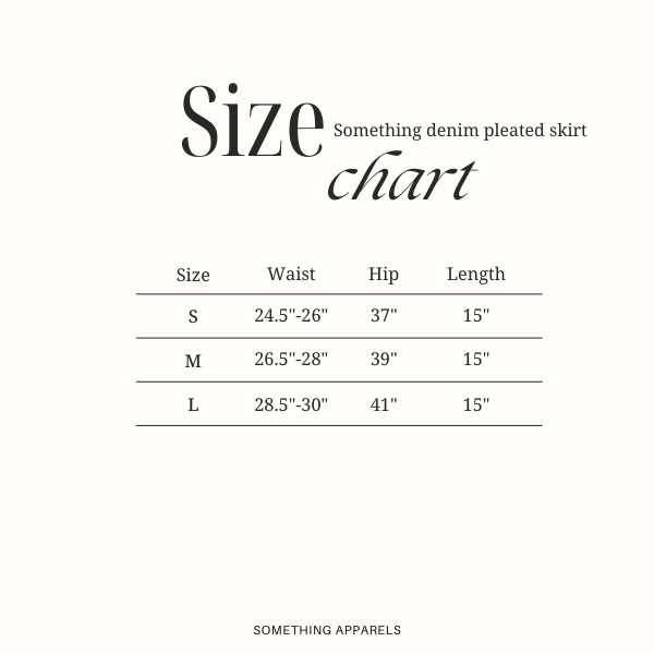 SOMETHING DENIM PLEATED SKIRT