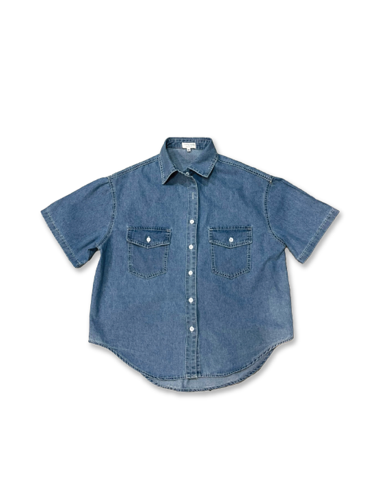 SOMETHING PÂLE BLEU DENIM SHIRT