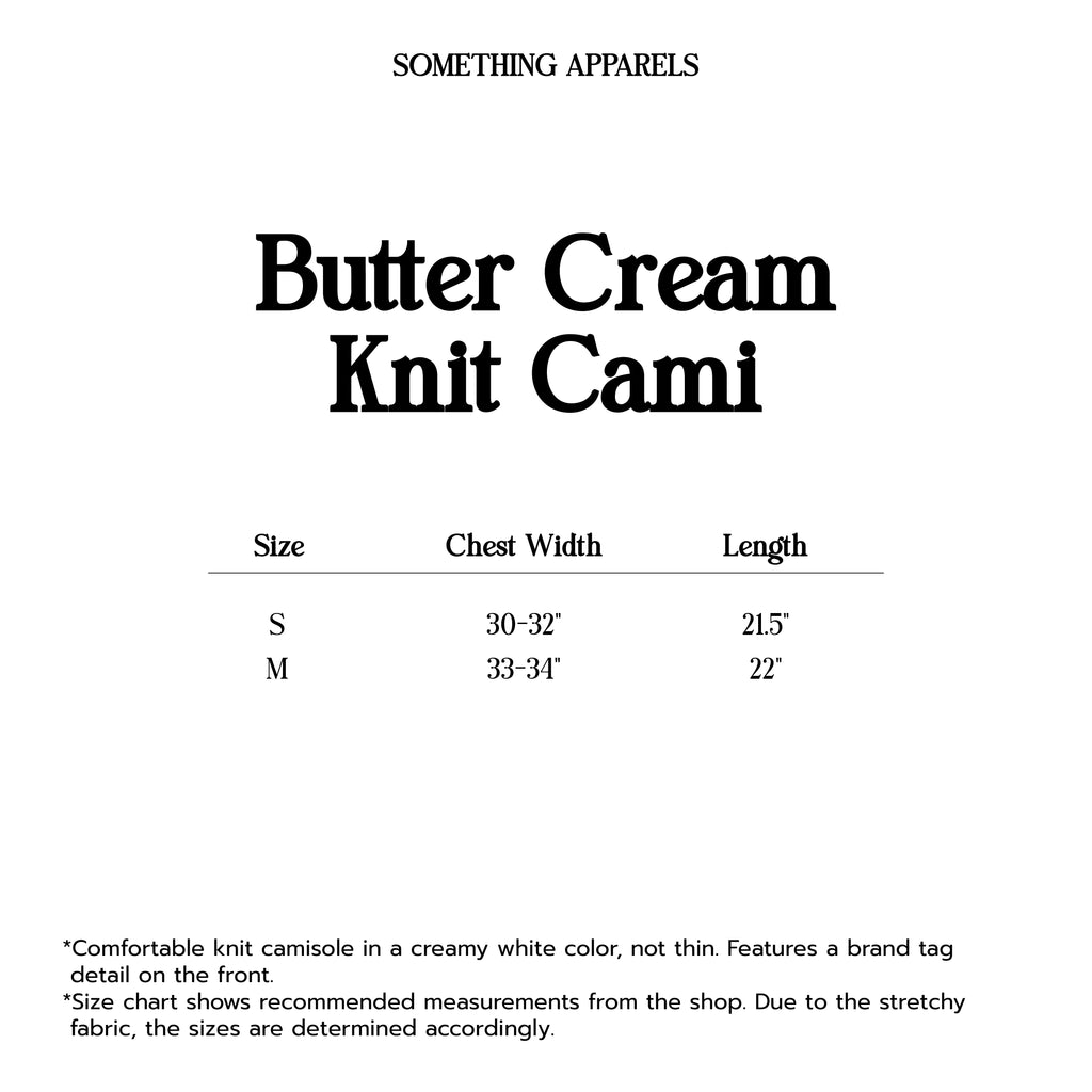 SOMETHING BUTTER CREAM KNIT CAMI