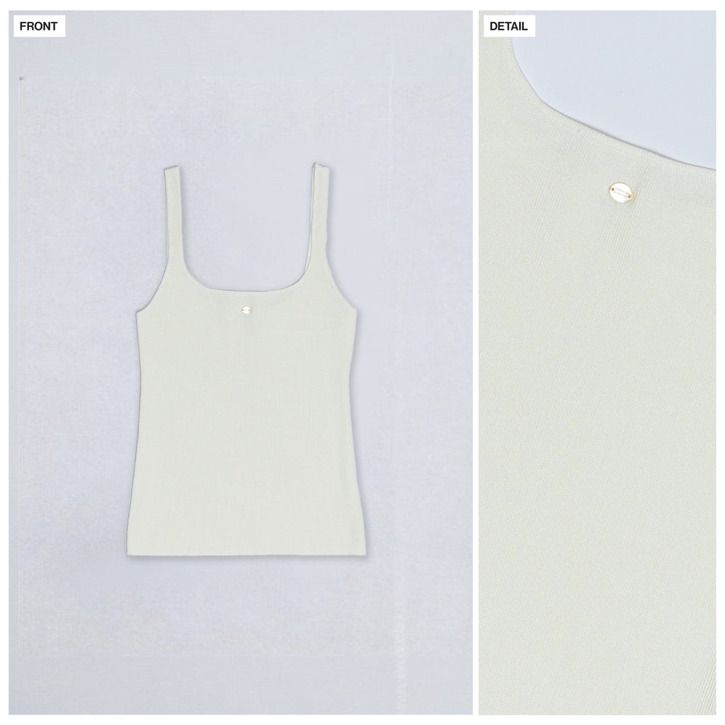 SOMETHING BUTTER CREAM KNIT CAMI