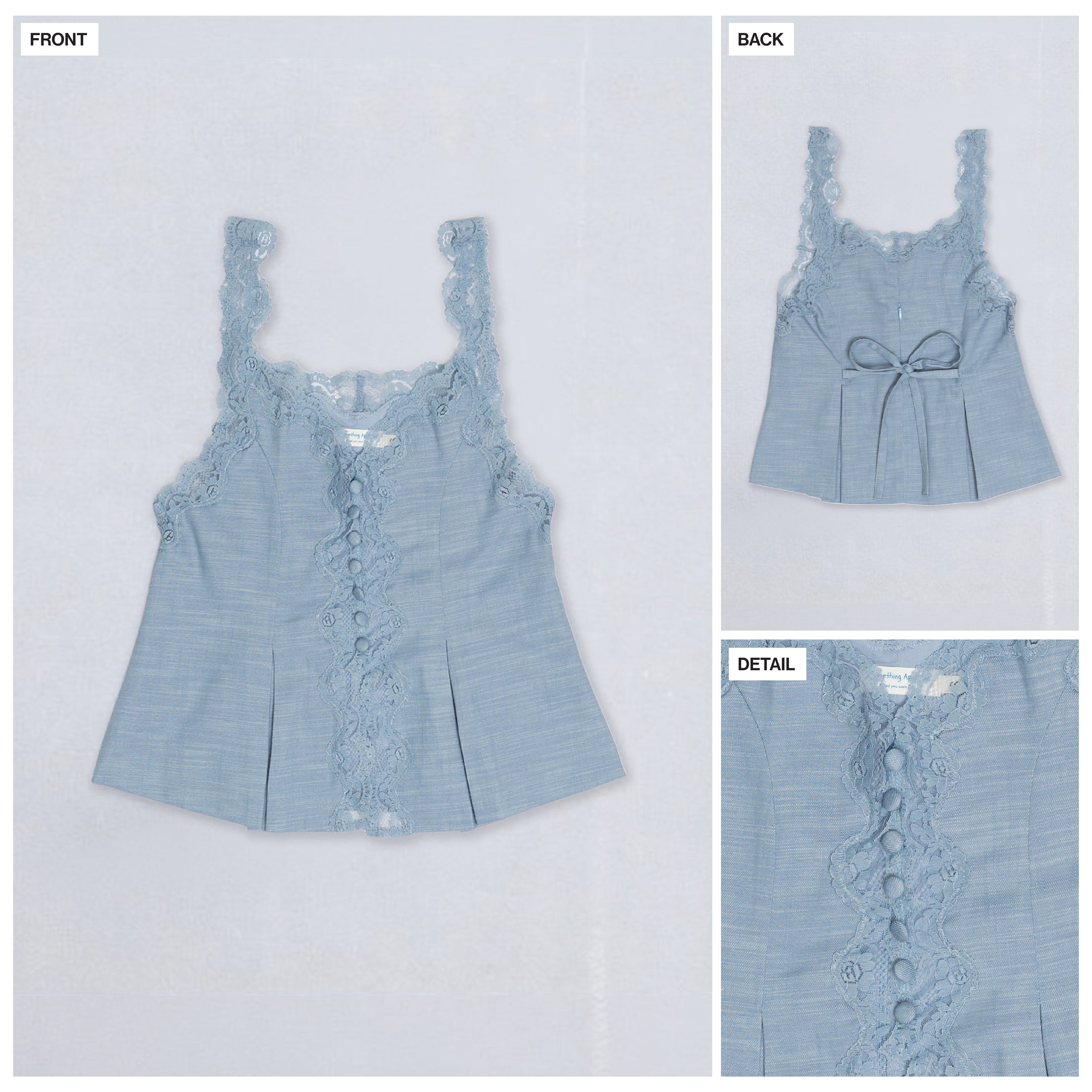 SOMETHING CAPUCINE LACE TOP (LIGHT BLUE)