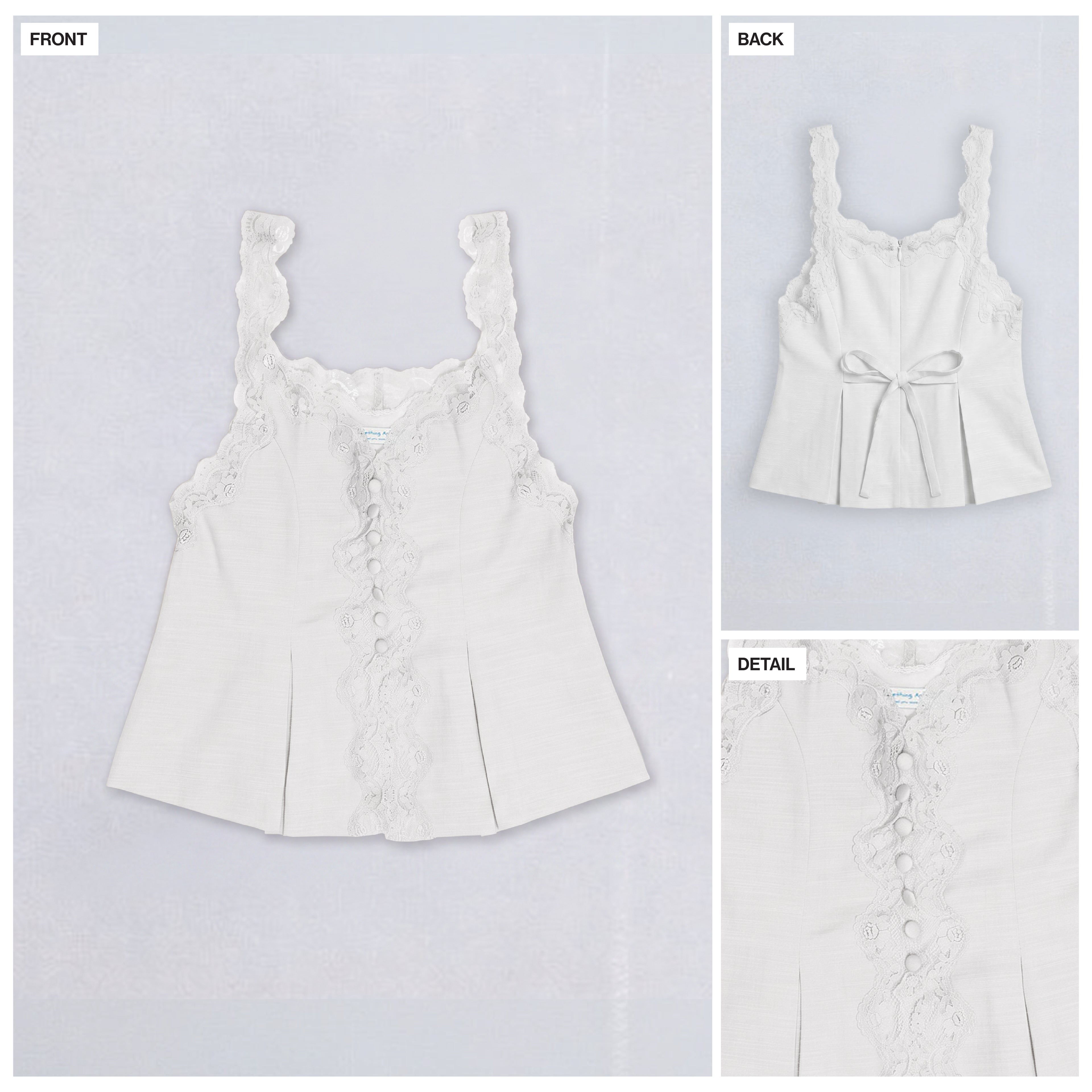 SOMETHING CAPUCINE LACE TOP (WHITE)