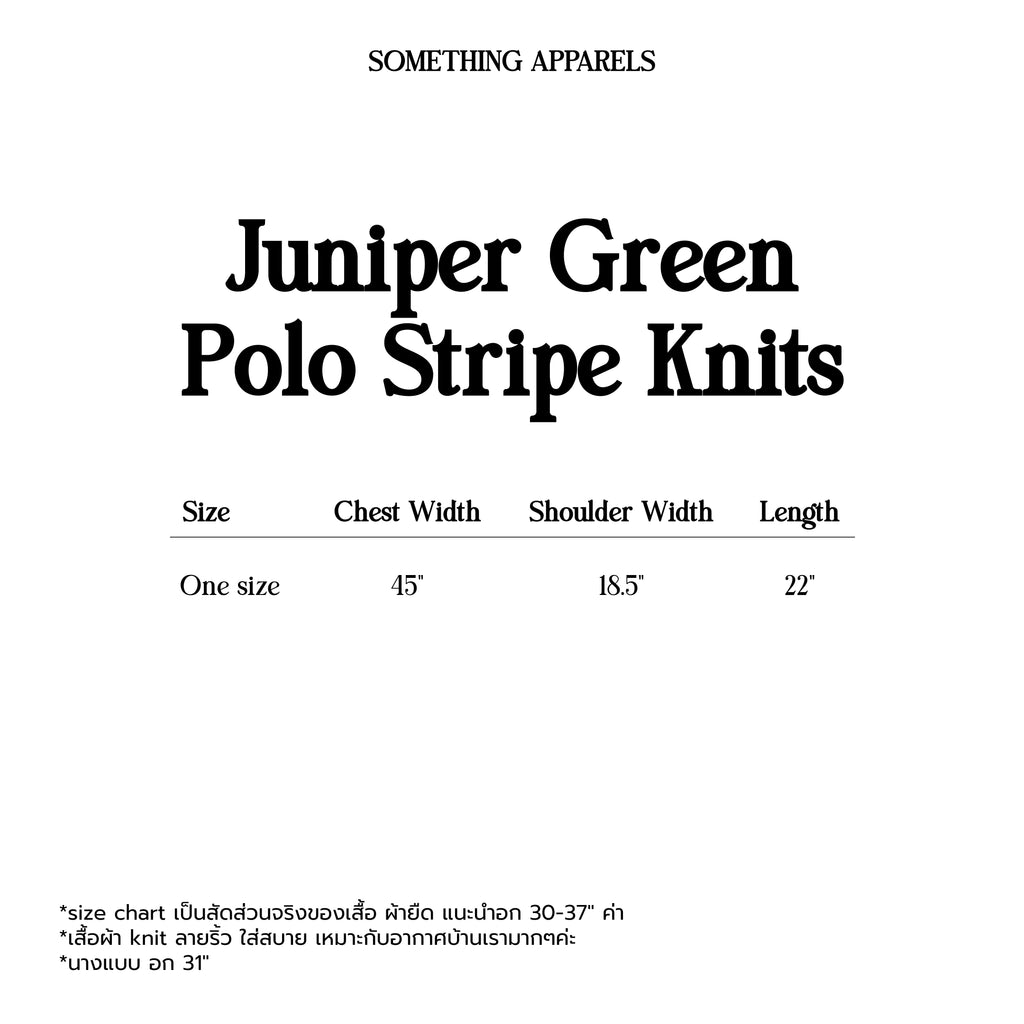 SOMETHING JUNIPER GREEN POLO STRIPE KNITS