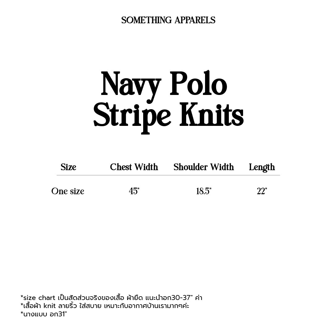 SOMETHING NAVY POLO STRIPE KNITS