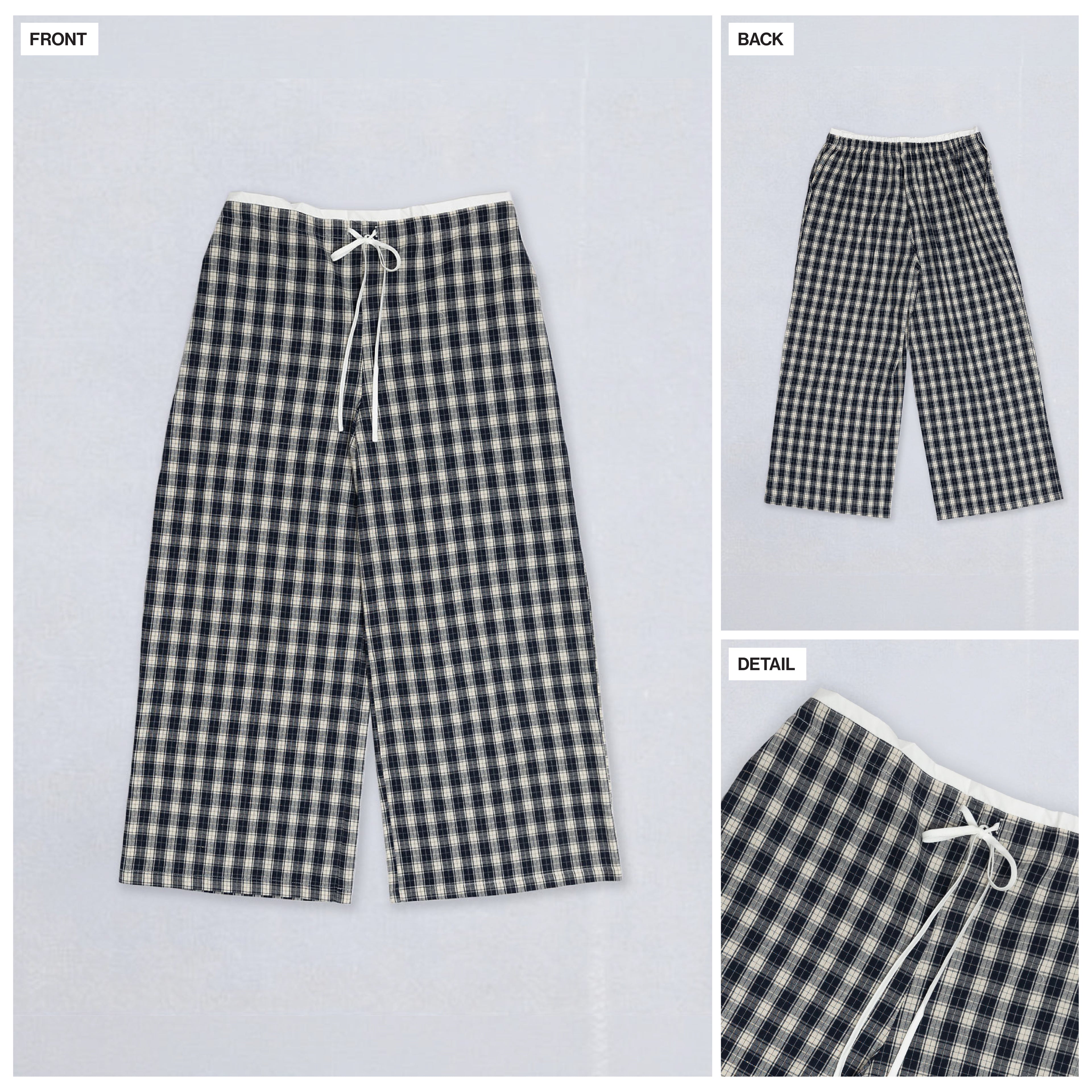 SOMETHING NOAH GINGHAM PANTS