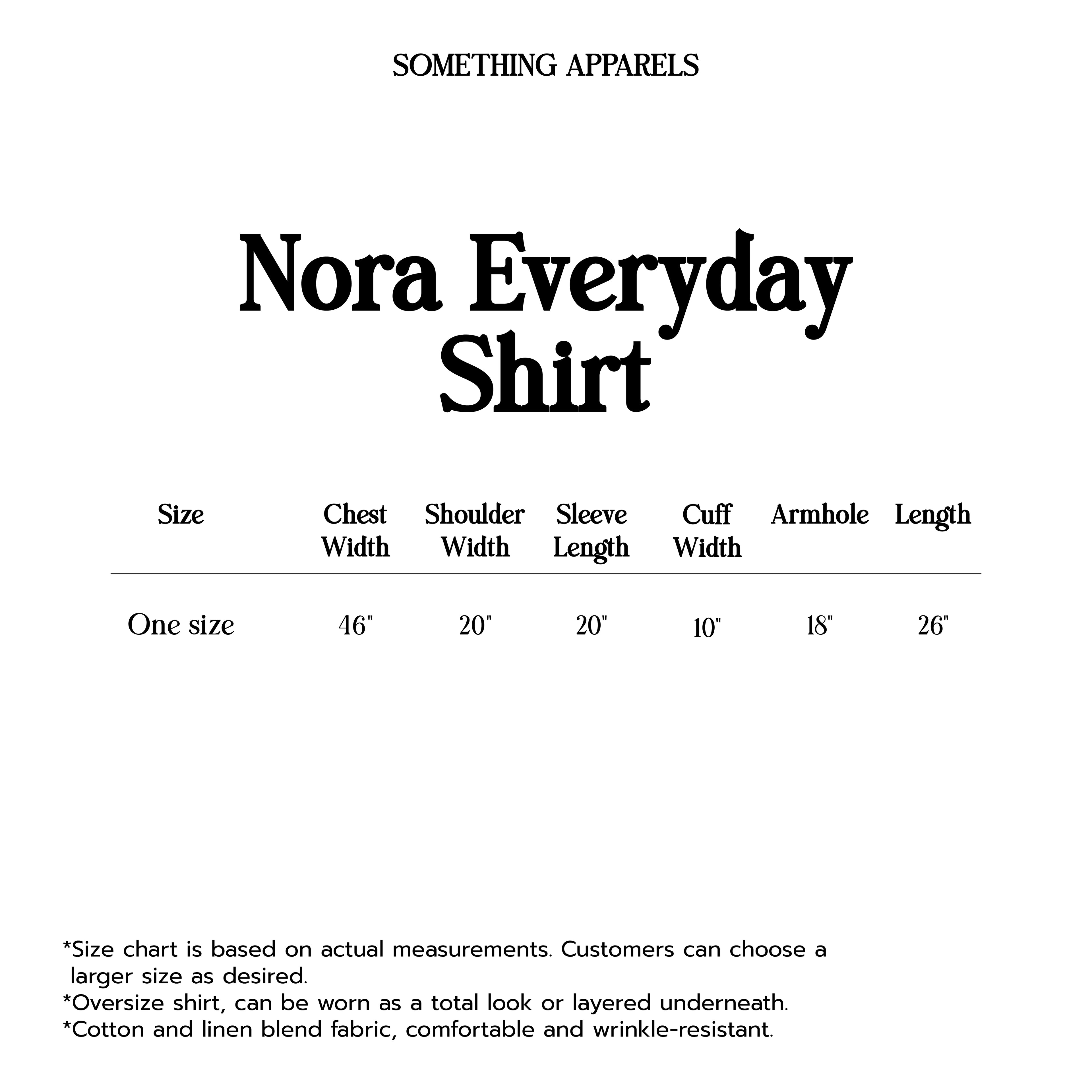 SOMETHING NORA EVERYDAY SHIRT